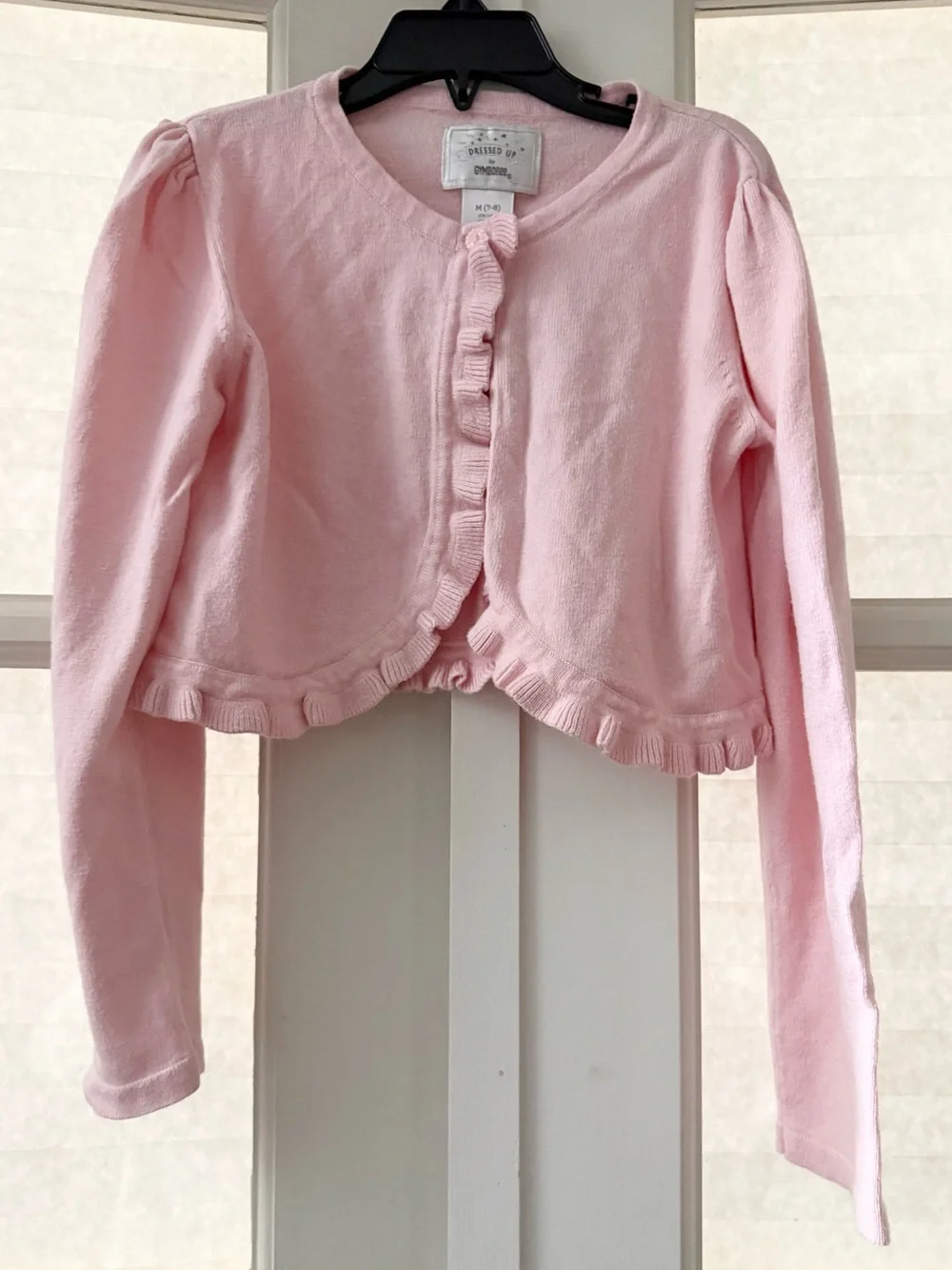 ❌S O L D❌Gymboree Light Pink Ruffle-Trim Cardigan